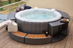 MSPA Comfort Bubble Spa Series Whirlpool, Grau/weiß, Rhino-Tech, Ø204x70 Cm / 930L, Rattanoptik, Inkl. Fernbedienung, Für Bis Zu 6 Personen -Gartenmöbel Geschäft 22481 03.jpg