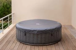 MSPA Comfort Bubble Spa Series Whirlpool, Grau/weiß, Rhino-Tech, Ø204x70 Cm / 930L, Rattanoptik, Inkl. Fernbedienung, Für Bis Zu 6 Personen -Gartenmöbel Geschäft 22481 08.jpg