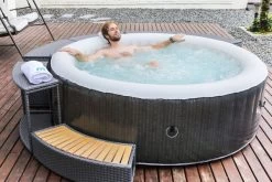 MSPA Comfort Bubble Spa Series Whirlpool, Grau/weiß, Rhino-Tech, Ø204x70 Cm / 930L, Rattanoptik, Inkl. Fernbedienung, Für Bis Zu 6 Personen -Gartenmöbel Geschäft 22481 11.jpg