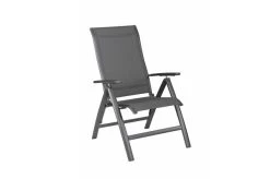 KETTLER Legato Curve Multipositionssessel, Anthrazit, Alu/Textilene, 0302301-7000, Verstellbare Rückenlehne