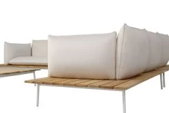 OUTFLEXX Vail Loungemöbel, Weiß/natur/actionlinen, Alu/FSC-Teakholz/Sunbrella, Für Bis Zu 7 Personen, Seitenablagen Aus Teak -Gartenmöbel Geschäft 22547 3.jpg