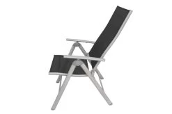 VILLANA Esstischgarnitur, Silber/schwarz, Alu/Holzimitat/Textil, Tisch 150x90cm, 4 Multipositionssessel -Gartenmöbel Geschäft 22559 20.jpg