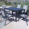 VILLANA Esstischgarnitur, Anthrazit/grau, Alu/Holzimitat/Textil, Tisch 150x90cm, 6 Sessel, Stapelbar -Gartenmöbel Geschäft 22576 01.jpg