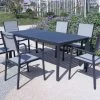 VILLANA Esstischgruppe, Anthrazit/grau, Alu/Textilene, Tisch 130/180x90cm, 6 Stapelsessel -Gartenmöbel Geschäft 22586 01.jpg
