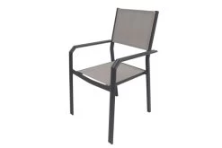 VILLANA Esstischgruppe, Anthrazit/grau, Alu/Textilene, Tisch 130/180x90cm, 6 Stapelsessel -Gartenmöbel Geschäft 22586 03.jpg