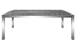 OUTFLEXX Esstischgarnitur, Silber/schwarz, Edelstahl/Granit/Textil, 200x100 Cm, 6 Freischwinger, Padded, FSC-Teakholz -Gartenmöbel Geschäft 22763 14.JPG