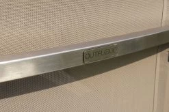 OUTFLEXX Esstischgarnitur, Silber/taupe, Edelstahl/Granit/Textil, 200x100 Cm Cm, 4 Stapelsessel, 2 Multipos, Armlehnen Aus FSC-Teak 21 OUTFLEXX Esstischgarnitur, Silber/taupe, Edelstahl/Granit/Textil, 200x100 Cm Cm, 4 Stapelsessel, 2 Multipos, Armlehnen Aus FSC-Teak -Gartenmöbel Geschäft 22796 09.jpg