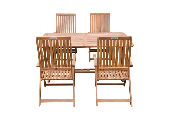 OUTFLEXX Sitzgruppe, Natur, Akazie, Ausziehtisch 150/200 X 90 Cm, 4 Multipositionssessel 12 OUTFLEXX Sitzgruppe, Natur, Akazie, Ausziehtisch 150/200 X 90 Cm, 4 Multipositionssessel – Bild 10