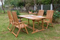 OUTFLEXX Sitzgruppe, Natur, Akazie, Ausziehtisch 150/200 X 90 Cm, 4 Multipositionssessel 19 OUTFLEXX Sitzgruppe, Natur, Akazie, Ausziehtisch 150/200 X 90 Cm, 4 Multipositionssessel -Gartenmöbel Geschäft 22805 7.jpg