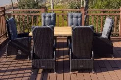 OUTFLEXX Esstischgarnitur, Edelstahl/Teakholz, Tisch 160x90cm, 6 Sessel, A-Gestell -Gartenmöbel Geschäft 22884 2.jpg