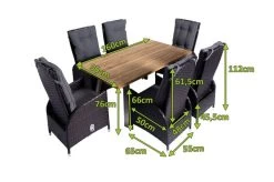 OUTFLEXX Esstischgarnitur, Edelstahl/Teakholz, Tisch 160x90cm, 6 Sessel, A-Gestell -Gartenmöbel Geschäft 22884 5.jpg