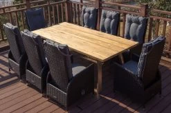OUTFLEXX Esstischgarnitur, Edelstahl/Teakholz, Tisch 220x100cm, 8 Diningsessel, A-Gestell -Gartenmöbel Geschäft 22887 8.jpg