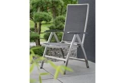 STERN Esstischgarnitur, Silbergrau/grau, Edelstahl/Textilene, Tisch 200 X 100 Cm, 2 Teilige Tischplatte, 4 Stapelsessel, Hohe Rückenlehne, 2 Multipo 16 STERN Esstischgarnitur, Silbergrau/grau, Edelstahl/Textilene, Tisch 200 X 100 Cm, 2 Teilige Tischplatte, 4 Stapelsessel, Hohe Rückenlehne, 2 Multipo -Gartenmöbel Geschäft 22901 04.jpg