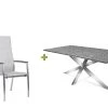 STERN Esstischgarnitur, Silber/grau, Edelstahl/Textilene, Tisch 200 X 100 Cm, 6 Stapelsessel, Hohe Rückenlehne, Padded -Gartenmöbel Geschäft 22914 01.jpg
