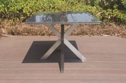 STERN Esstischgarnitur, Silber/grau, Edelstahl/Textilene, Tisch 200 X 100 Cm, 6 Stapelsessel, Hohe Rückenlehne, Padded -Gartenmöbel Geschäft 22914 06.JPG