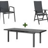 STERN New Top Esstischgarnitur, Anthrazit, Alu / Glas / Textil, Tisch 180/240x100cm, 4 Stapel-, 2 Klappsessel 1 STERN New Top Esstischgarnitur, Anthrazit, Alu / Glas / Textil, Tisch 180/240x100cm, 4 Stapel-, 2 Klappsessel -Gartenmöbel Geschäft 22991 1.jpg