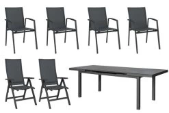 STERN New Top Esstischgarnitur, Anthrazit, Alu / Glas / Textil, Tisch 180/240x100cm, 4 Stapel-, 2 Klappsessel -Gartenmöbel Geschäft 22991 abw.jpg