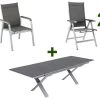 KETTLER BasicPlus Esstischgarnitur, Silber / Anthrazit, Alu / Spraystone / Textil, Tisch 180/280x100cm, 4 Stapelsessel, 2 Multipo -Gartenmöbel Geschäft 23013 1.jpg
