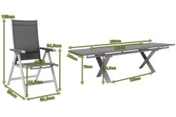 KETTLER BasicPlus Esstischgarnitur, Silber / Anthrazit, Alu / HPL / Textil, Tisch 180/280x100cm, 8 Multipositionssessel 20 KETTLER BasicPlus Esstischgarnitur, Silber / Anthrazit, Alu / HPL / Textil, Tisch 180/280x100cm, 8 Multipositionssessel -Gartenmöbel Geschäft 23041 5.jpg