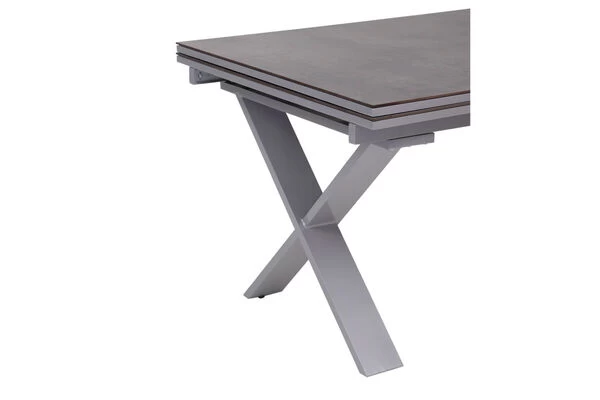 KETTLER BasicPlus Esstischgarnitur, Silber / Anthrazit, Alu / HPL / Textil, Tisch 180/280x100cm, 8 Multipositionssessel 11 KETTLER BasicPlus Esstischgarnitur, Silber / Anthrazit, Alu / HPL / Textil, Tisch 180/280x100cm, 8 Multipositionssessel – Bild 9