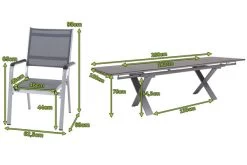 KETTLER Friends Esstischgarnitur, Silber / Anthrazit, Alu / HPL / Textil, Tisch 180/280x100cm, 10 Stapelsessel -Gartenmöbel Geschäft 23063 5.jpg