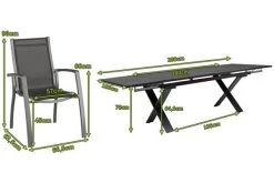 KETTLER Altura Esstischgarnitur, Anthrazit, Alu / Spraystone / Textil, Tisch 180/280x100cm, 6 Stapelsessel -Gartenmöbel Geschäft 23085 5.jpg