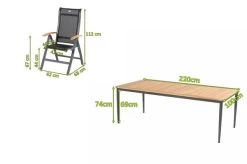 HARTMAN Silencio / Alice Sitzgruppe, Xerix/natur, Alu/Teak, 4x4 Textilen, 6 Multipo, 220x100cm, FSC-Teak Armlehnen -Gartenmöbel Geschäft 23195 5.jpg
