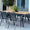 HARTMAN Silencio / Aruba Sitzgruppe, Xerix/natur, Alu/Teak, 6 Dining Sessel, 160/220x90cm, FSC-Teak Armlehnen -Gartenmöbel Geschäft 23225 1.jpg