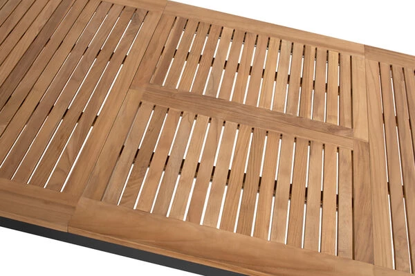 HARTMAN Silencio / Aruba Sitzgruppe, Xerix/natur, Alu/Teak, 6 Dining Sessel, 160/220x90cm, FSC-Teak Armlehnen 8 HARTMAN Silencio / Aruba Sitzgruppe, Xerix/natur, Alu/Teak, 6 Dining Sessel, 160/220x90cm, FSC-Teak Armlehnen – Bild 6