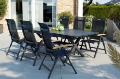 HARTMAN Xanadu / Alice Sitzgruppe, Xerix/natur, Alu/Teak/Glaskeramik, 4x4 Textilen, 6 Multipo, 160/220x100cm, FSC-Teak Armlehnen -Gartenmöbel Geschäft 23245 4.jpg