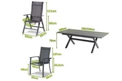 HARTMAN Xanadu / Alice Sitzgruppe, Xerix, Alu/Textilene/Glaskeramik, 4 Stapelsessel, 2 Multipo, 160/220x100cm -Gartenmöbel Geschäft 23260 5.jpg