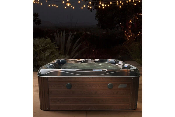 OUTTECH Osiris Whirlpool, Kupfer/braun, 190x190x78cm / 1200 L, 3 Pers., LED Light, LCD Balboa Anzeige 3 OUTTECH Osiris Whirlpool, Kupfer/braun, 190x190x78cm / 1200 L, 3 Pers., LED Light, LCD Balboa Anzeige