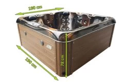 OUTTECH Osiris Whirlpool, Kupfer/braun, 190x190x78cm / 1200 L, 3 Pers., LED Light, LCD Balboa Anzeige 20 OUTTECH Osiris Whirlpool, Kupfer/braun, 190x190x78cm / 1200 L, 3 Pers., LED Light, LCD Balboa Anzeige -Gartenmöbel Geschäft 23339 5.jpg