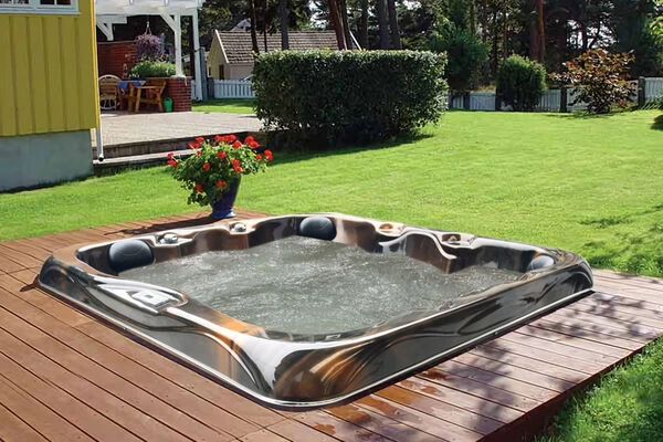 OUTTECH Osiris Whirlpool, Kupfer/braun, 190x190x78cm / 1200 L, 3 Pers., LED Light, LCD Balboa Anzeige 11 OUTTECH Osiris Whirlpool, Kupfer/braun, 190x190x78cm / 1200 L, 3 Pers., LED Light, LCD Balboa Anzeige – Bild 9