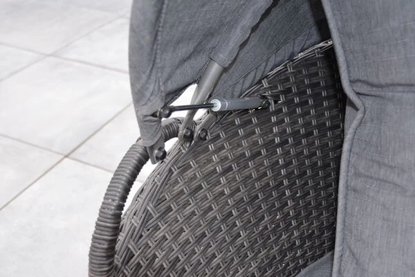 OUTFLEXX Sonneninsel, Grau, Polyrattan/Olefin, 187x146x75/131, Verstellbares Dach 10 OUTFLEXX Sonneninsel, Grau, Polyrattan/Olefin, 187x146x75/131, Verstellbares Dach – Bild 8