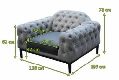 OUTFLEXX Premium Abdeckhaube Für Sessel, Schwarz, Z.B. 21870, 120 X 107 X 75 Cm, Wasserbeständig, Integriertes Zugband -Gartenmöbel Geschäft 23415 5.jpg