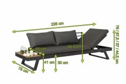 OUTFLEXX Premium Abdeckhaube Für Bänke, Schwarz, Z.B. 23416, 230 X 80 X 40 Cm, Wasserbeständig, Integriertes Zugband -Gartenmöbel Geschäft 23417 5.jpg