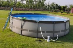 OUTTECH Premium Pool, Grau, Stahl/PVC, Ø 610 X 132 Cm, Sandwich-PVC Und Viel Zubehör, Rund -Gartenmöbel Geschäft 23441 9.jpg