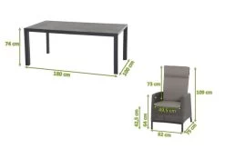 SIENA GARDEN Carlos/Amira Dining Set, Anthrazit/grau, Alu/Gardino®-Geflecht/Keramik, 180 X 100cm, Inkl. 4 Diningsessel, Verstellbar -Gartenmöbel Geschäft 23779 05neu.jpg