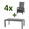 SIENA GARDEN Carlos/Solea Dining Set, Anthrazit/grau/blau, Alu/Gardino®-Geflecht/Keramik, 180 X 100cm, Inkl. 4 Diningsessel, Stufenlos Verstellbar -Gartenmöbel Geschäft 23781 01.jpg