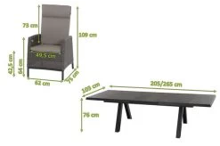 SIENA GARDEN Tirana/Amira Dining Set, Anthrazit/grau, Alu/Gardino®-Geflecht/Keramik, 205-265 X 103 X 76 Cm, Inkl. 8 Diningsessel, Verstellbar -Gartenmöbel Geschäft 23796 5.jpg