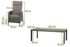 SIENA GARDEN Silva/Amira Dining Set, Anthrazit/grau, Alu/Gardino®-Geflecht/Keramik, 220 X 100cm, Inkl. 4 Diningsessel, Verstellbar 23 SIENA GARDEN Silva/Amira Dining Set, Anthrazit/grau, Alu/Gardino®-Geflecht/Keramik, 220 X 100cm, Inkl. 4 Diningsessel, Verstellbar -Gartenmöbel Geschäft 23833 5.jpg