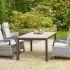 SIENA GARDEN Silva/Solea Dining Set, Anthrazit/blau/grau, Alu/Gardino®-Geflecht/Keramik, 182 X 100cm, Inkl. 4 Diningsessel, Stufenlos Verstellbar -Gartenmöbel Geschäft 23845 1.jpg
