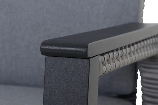 SIENA GARDEN Silva/Solea Dining Set, Anthrazit/blau/grau, Alu/Gardino®-Geflecht/Keramik, 182 X 100cm, Inkl. 4 Diningsessel, Stufenlos Verstellbar 11 SIENA GARDEN Silva/Solea Dining Set, Anthrazit/blau/grau, Alu/Gardino®-Geflecht/Keramik, 182 X 100cm, Inkl. 4 Diningsessel, Stufenlos Verstellbar – Bild 9