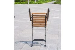 OUTFLEXX Sitzgruppe, Natur/schwarz, Stahl/FSC-Akazienholz, 120x80 Cm, 4 Klappstühle, Pulverbeschichtet, Verzinkt, Mit Armlehnen -Gartenmöbel Geschäft 23883 07.jpg