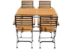 OUTFLEXX Sitzgruppe, Natur/schwarz, Stahl/FSC-Akazienholz, 120x80 Cm, 4 Klappstühle, Pulverbeschichtet, Verzinkt, Mit Armlehnen -Gartenmöbel Geschäft 23883 13.jpg