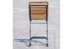 OUTFLEXX Sitzgruppe, Natur/schwarz, Stahl/FSC-Akazienholz, 120x80 Cm, 2 Klappstühle, 2-Sitzer Bank, Pulverbeschichtet, Geölt -Gartenmöbel Geschäft 23884 08.jpg