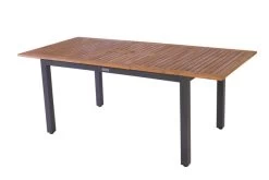 VILLANA Esstischgarnitur, Anthrazit/grau, Alu/ FSC-Akazienholz, Ausziehtisch 150/200 Cm, 4 Stapelstühle 32 VILLANA Esstischgarnitur, Anthrazit/grau, Alu/ FSC-Akazienholz, Ausziehtisch 150/200 Cm, 4 Stapelstühle -Gartenmöbel Geschäft 23909 03.jpg