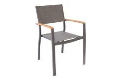 VILLANA Esstischgarnitur, Anthrazit/grau, Alu/ FSC-Akazienholz, Ausziehtisch 150/200 Cm, 6 Stapelstühle, 2 Multipositionssessel -Gartenmöbel Geschäft 23916 02.jpg