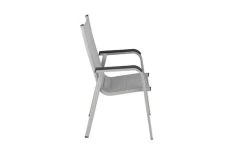 KETTLER Cubic/ Basic Plus Padded Esstischgarnitur, Silber/anthrazit/hellgrau, Alu/Textilene, Tisch 160x90 Cm, 6 Stapelsessel -Gartenmöbel Geschäft 28702 4.jpg